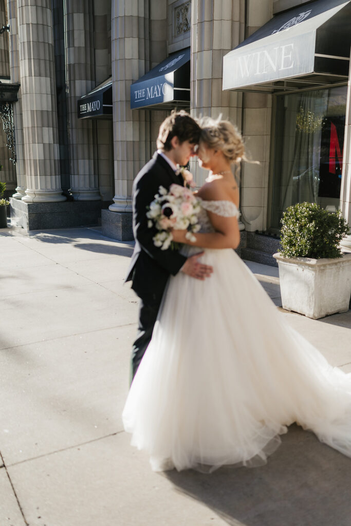 golden hour bridal portraits in oklahoma
