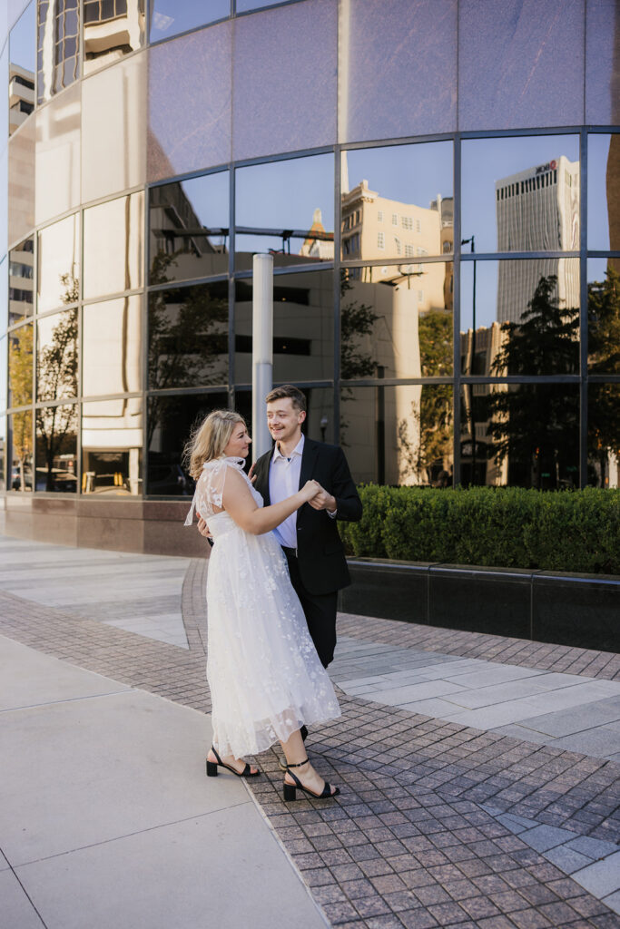 cute picture of the newly engaged couple