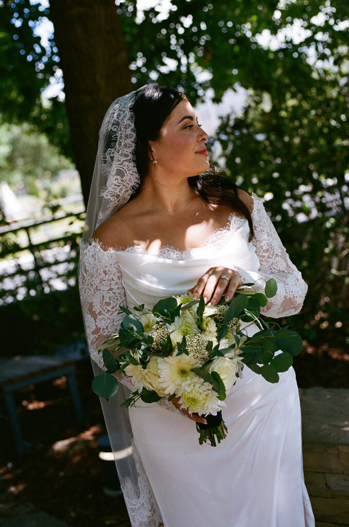 beautiful picture of the bride after her ceremony
