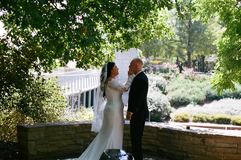 cute picture of the bride and groom at their ceremony