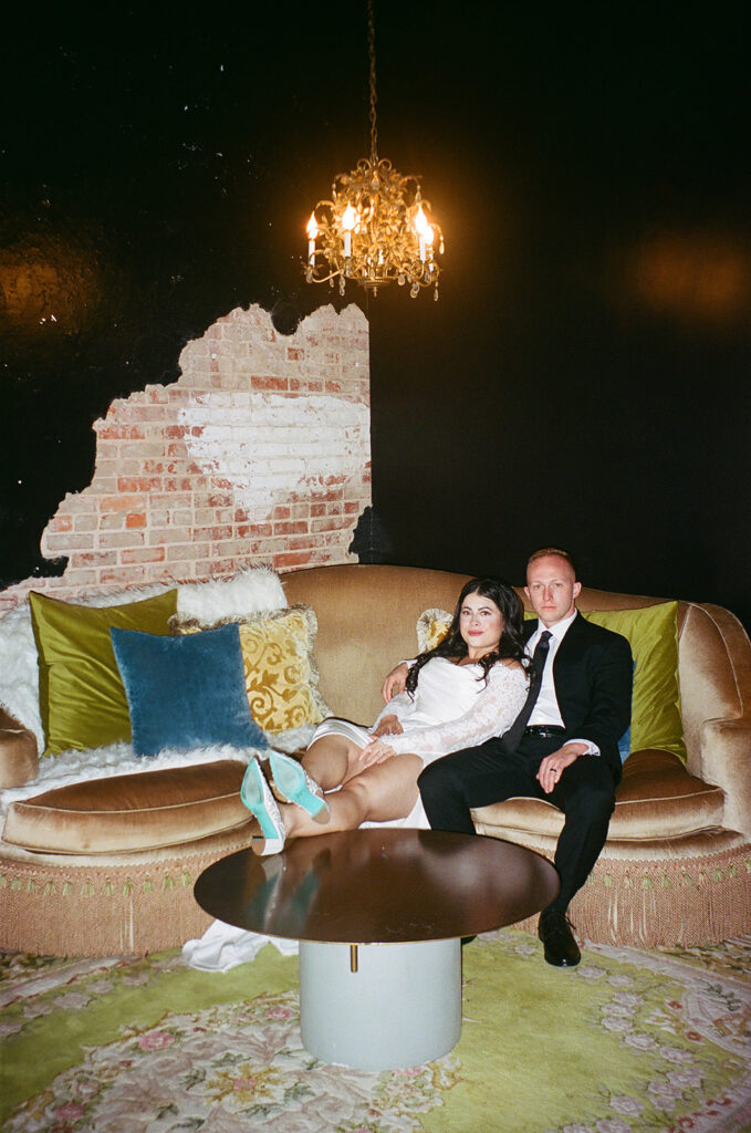 cute picture of the bride and groom hugging