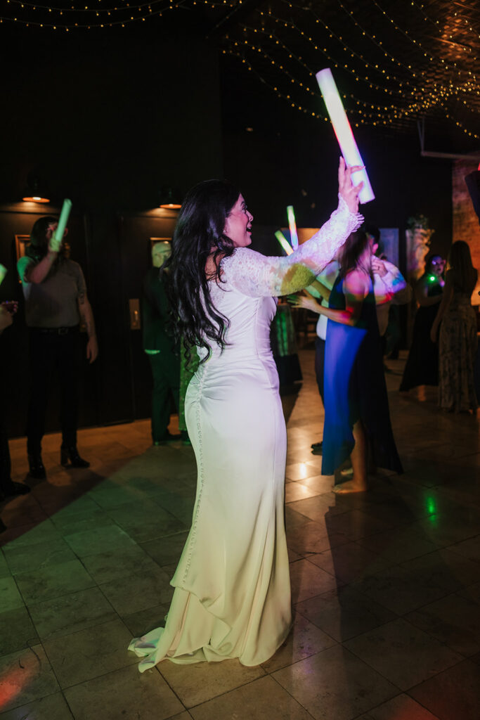 bride at her dream wedding reception party