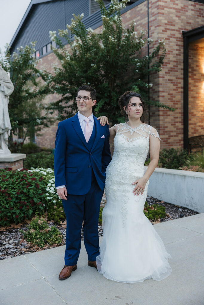 newlyweds before heading to their reception