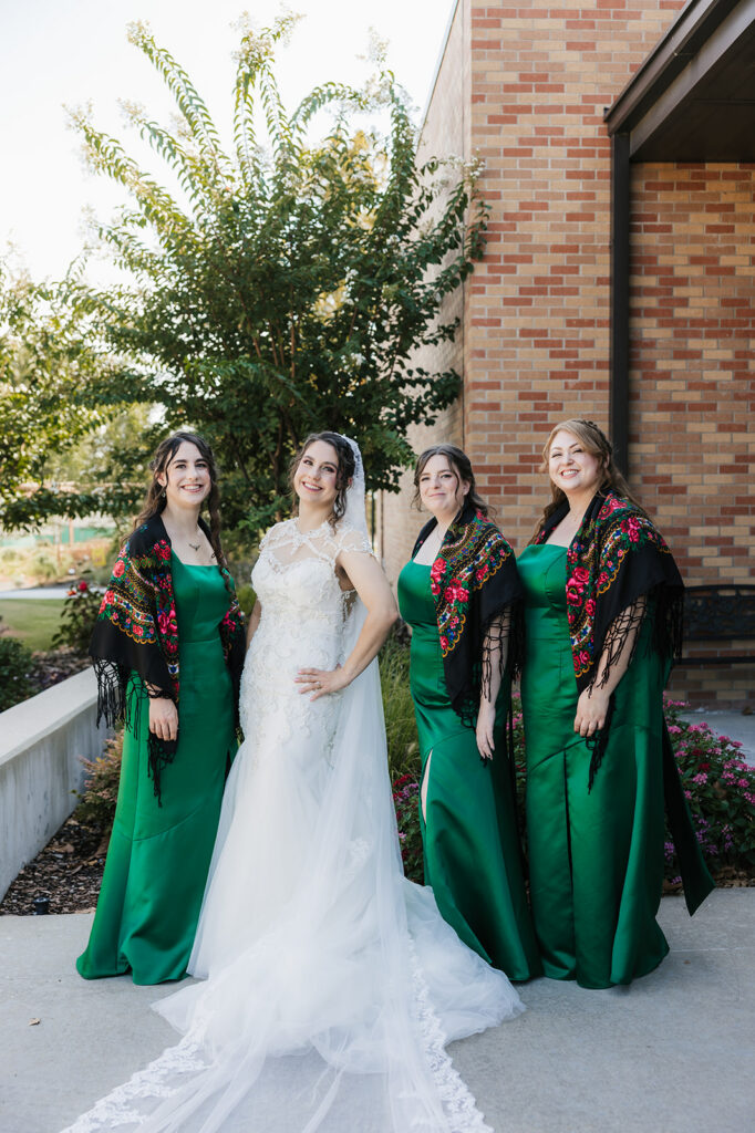 portrait of the bride and her friends