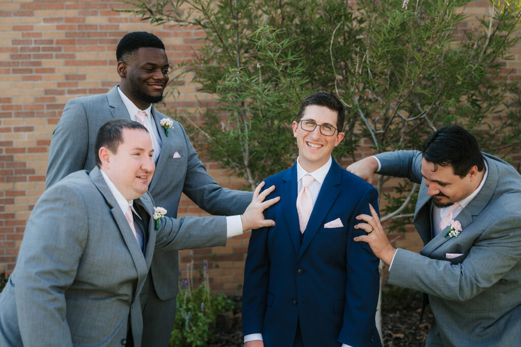 fun picture of the groom and his friends