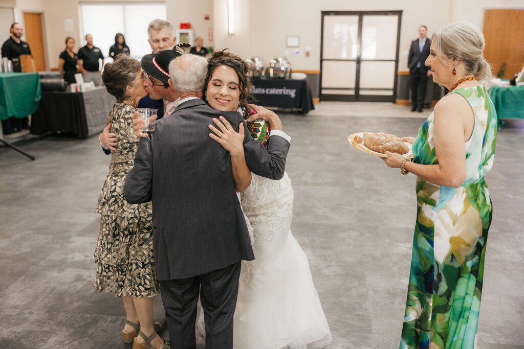 cute picture of the bride at her dream wedding reception party