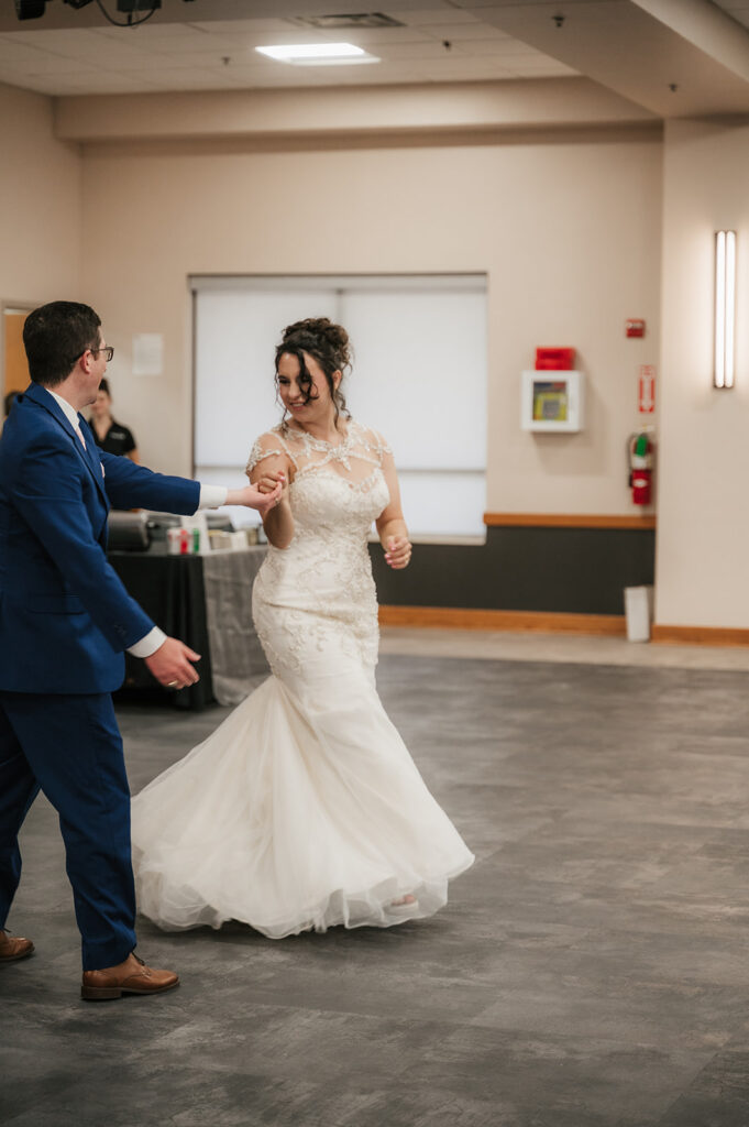 newlyweds at their first dance
