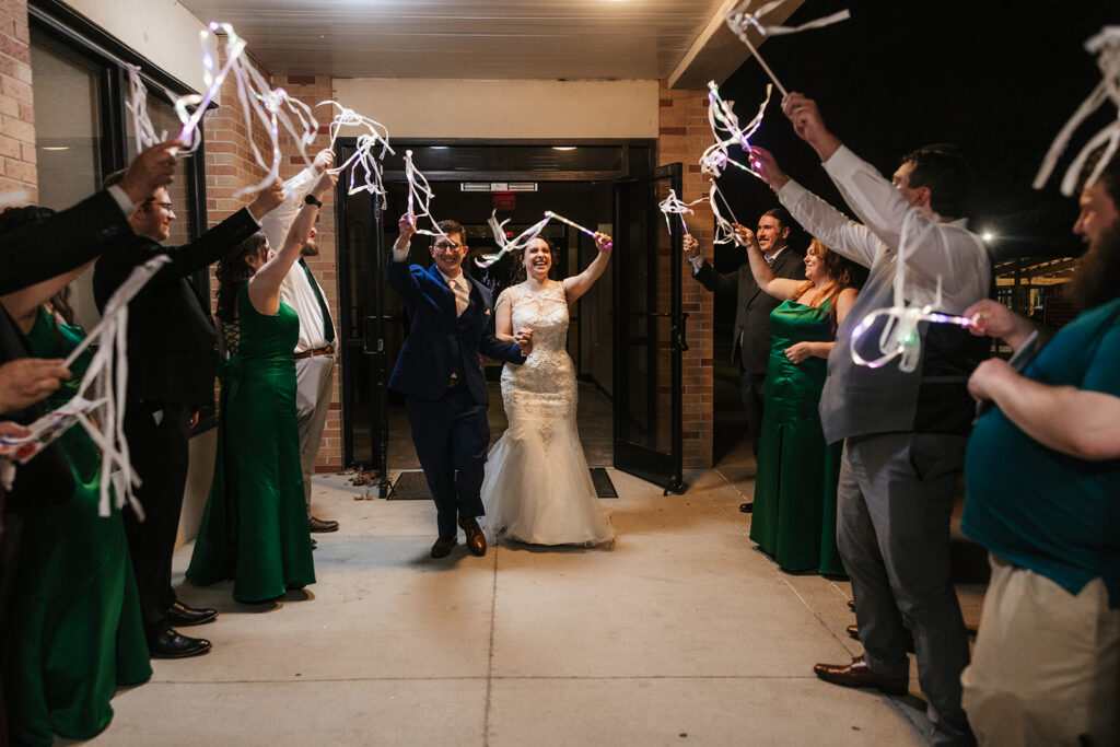 newlyweds send off
