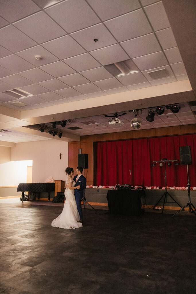 cute picture of the newlyweds hugging