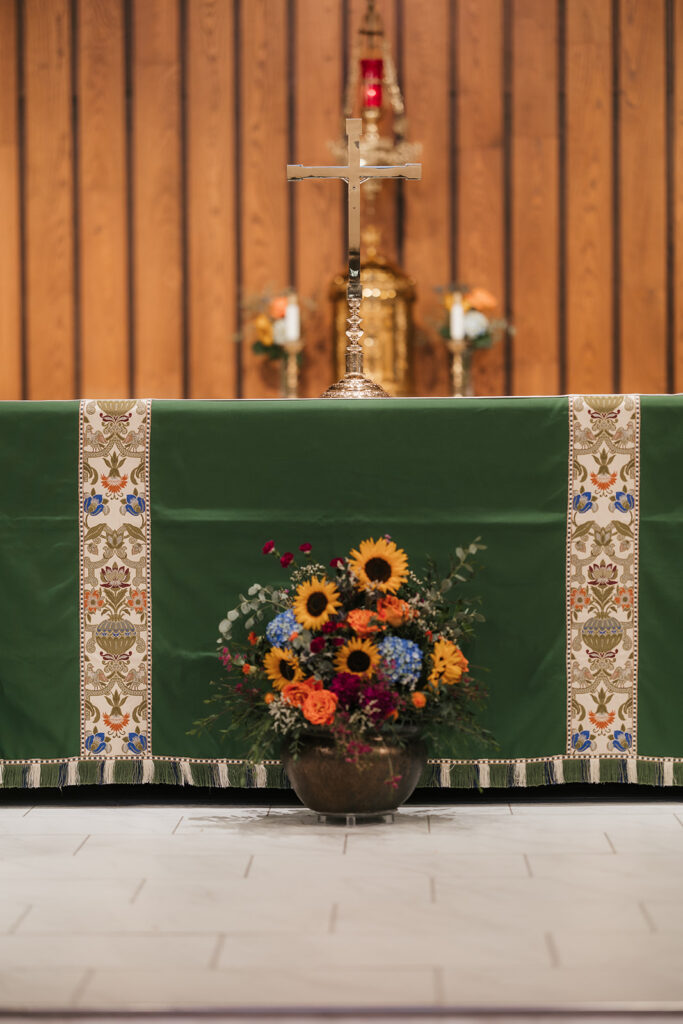 Stunning florals during the wedding ceremony